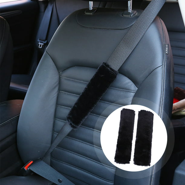 2Pcs Plush Car Seat Belt Harness Cover Soft Shoulder Cushion Pad Strap Wrap